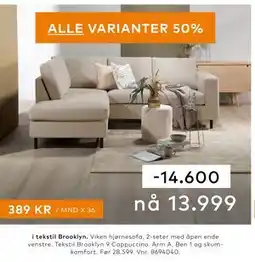 Skeidar Viken hjørnesofa tilbud