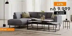 Skeidar Portland hjørnesofa tilbud