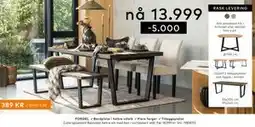 Skeidar Calia spisebord Røykoljet tilbud