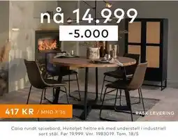 Skeidar Calia rundt spisebord tilbud