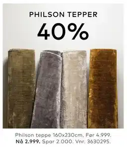 Skeidar PHILSON TEPPER tilbud