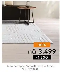 Skeidar Moreno teppe tilbud