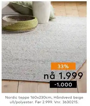 Skeidar Nordic teppe tilbud