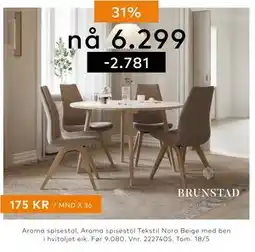 Skeidar Aroma spisestol tilbud