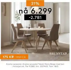 Skeidar Aroma spisestol tilbud