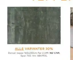 Skeidar Denver teppe tilbud