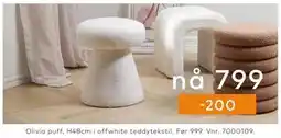 Skeidar Olivia puff tilbud