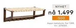 Skeidar Aspen hattehylle tilbud