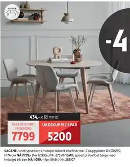 Bohus SAGENE RUNDT SPISEBORD tilbud
