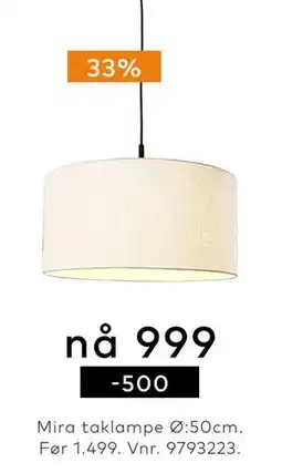 Skeidar Mira taklampe Ø:50cm tilbud