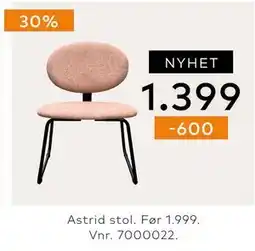 Skeidar Astrid stol tilbud