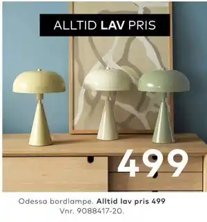 Skeidar Odessa bordlampe tilbud