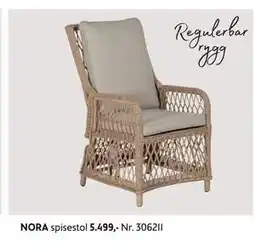 Bohus NORA spisestol tilbud