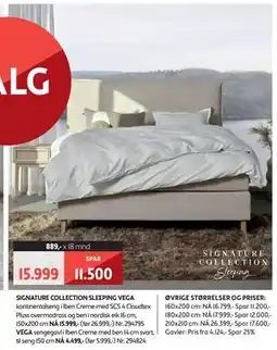 Bohus SIGNATURE COLLECTION SLEEPING VEGA kontinentalseng tilbud