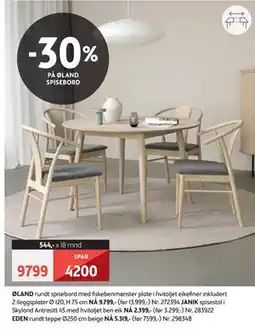 Bohus ØLAND rundt spisebord tilbud