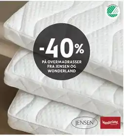 Bohus 40% PÅ OVERMADRASSER FRA JENSEN OG WONDERLAND tilbud