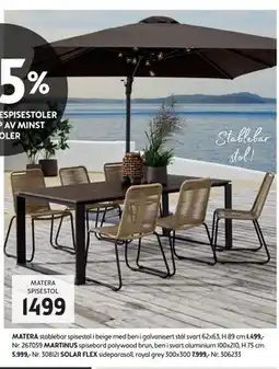 Bohus MATERA SPISESTOL tilbud