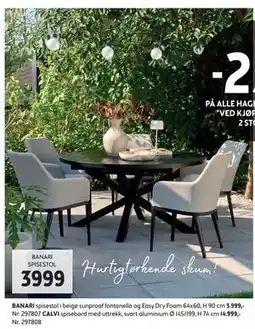 Bohus BANARI SPISESTOL tilbud
