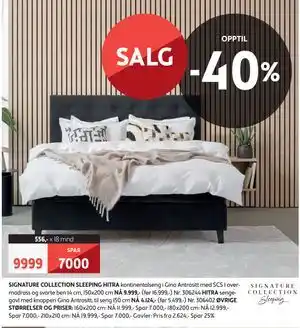 Bohus SIGNATURE COLLECTION SLEEPING HITRA tilbud