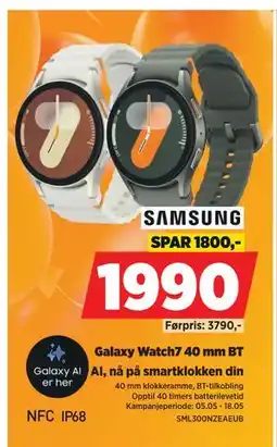 POWER Galaxy Watch7 40 mm BT tilbud