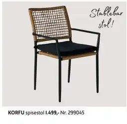 Bohus KORFU spisestol tilbud