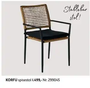 Bohus KORFU spisestol tilbud