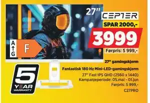 POWER 27 gamingskjerm tilbud