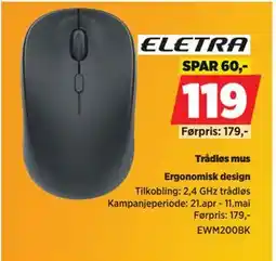 POWER Trådløs mus tilbud