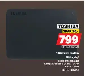 POWER 1 TB ekstern harddisk tilbud