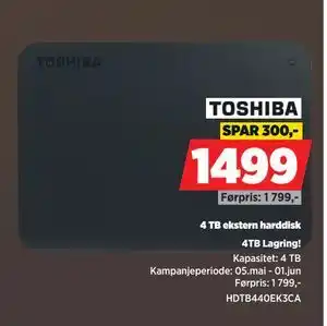 POWER 4 TB ekstern harddisk tilbud