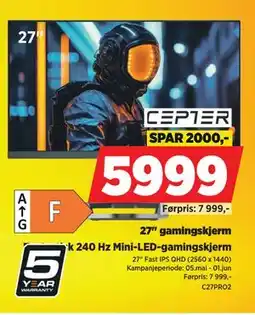 POWER 27 gamingskjerm tilbud