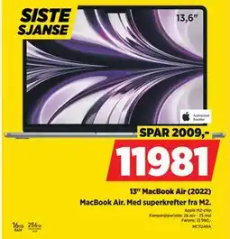 POWER 13 MacBook Air (2022) tilbud