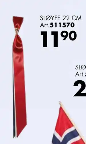 Sparkjøp SLØYFE 22 CM tilbud