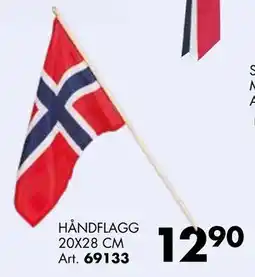 Sparkjøp HÅNDFLAGG 20X28 CM tilbud