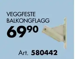 Sparkjøp VEGGFESTE BALKONGFLAGG tilbud