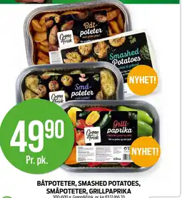 Kiwi BÅTPOTETER, SMASHED POTATOES, SMÅPOTETER, GRILLPAPRIKA tilbud