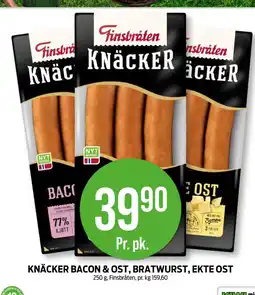 Kiwi KNÄCKER BACON & OST, BRATWURST, EKTE OST tilbud