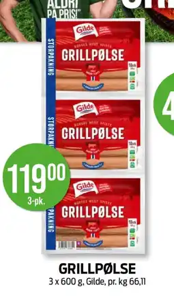Kiwi GRILLPØLSE tilbud