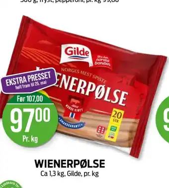 Kiwi WIENERPØLSE tilbud