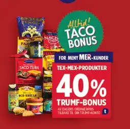 Jacobs TEX-MEX-PRODUKTER tilbud