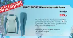 Sport 1 MULTI SPORT Ullundertøy-sett dame tilbud