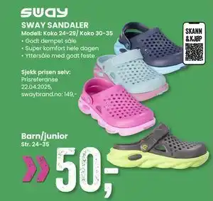 Sport Outlet SWAY SANDALER tilbud
