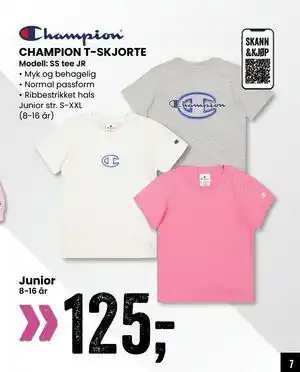 Sport Outlet CHAMPION T-SKJORTE tilbud