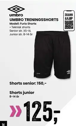 Sport Outlet UMBRO TRENINGSSHORTS tilbud
