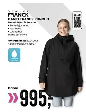 Sport Outlet DANIEL FRANCK PONCHO tilbud