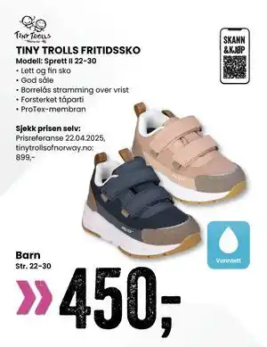 Sport Outlet TINY TROLLS FRITIDSSKO tilbud