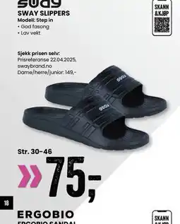 Sport Outlet SWAY SLIPPERS tilbud