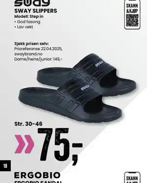 Sport Outlet SWAY SLIPPERS tilbud
