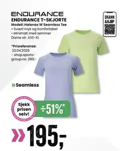 Sport Outlet ENDURANCE T-SKJORTE tilbud