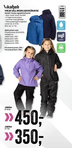 Sport Outlet VIKAFJELL REGNJAKKE/BUKSE tilbud